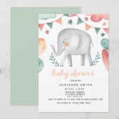 Baby shower Waterverf Dier Save The Date (Voorkant / Achterkant)