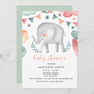 baby shower Waterverf Dier Save The Date