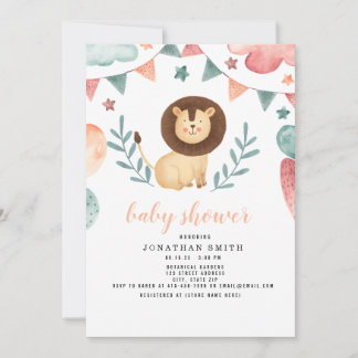 Baby shower, Waterverf dier Save The Date