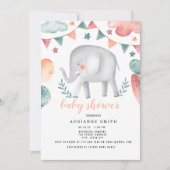 Baby shower Waterverf Dier Save The Date (Voorkant)