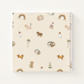 Baby shower Waterverf diersoort Notitieboek (Achterkant)