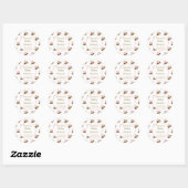 Baby shower Waterverf Floral Boho Ronde Sticker (Vel)
