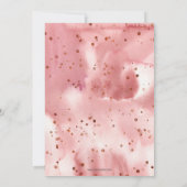 Baby shower Waterverf Floral roze auto Kaart (Achterkant)