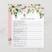 Baby shower waterverf florale crème (Voorkant / Achterkant)