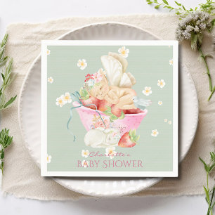 Baby shower Waterverf Girl Fairy Cute Rabbit Servet