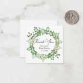 baby shower waterverf greenery hartelijk dank notitiekaartje (Voorkant / Achterkant in situ)