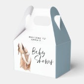 Baby shower waterverf illustratie eenvoudig script bedankdoosjes (Voorkant Zijde)
