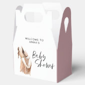 Baby shower waterverf illustratie eenvoudig script bedankdoosjes (Geopend)