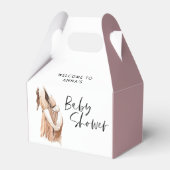 Baby shower waterverf illustratie eenvoudig script bedankdoosjes (Voorkant Zijde)