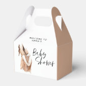 Baby shower waterverf illustratie eenvoudig script bedankdoosjes (Voorkant Zijde)