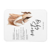 Baby shower waterverf illustratie eenvoudig script magneet (Horizontaal)
