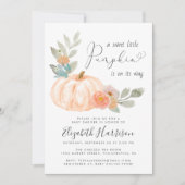 Baby shower Waterverf kleine pompoen Kaart (Voorkant)