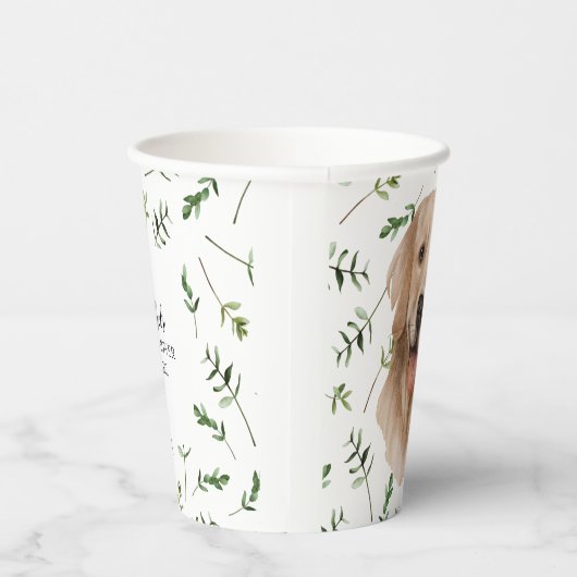 Baby shower Waterverf labrador Retriever Papieren Bekers (Rechts)