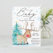 BABY SHOWER | Waterverf met kerstmis Kaart (Staand voorkant)