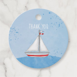 Baby shower Waterverf Nautical Cute Dank u Bedankjes Labels