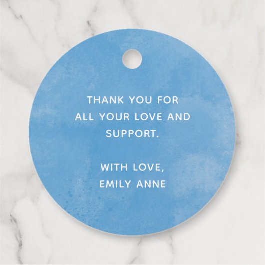 Baby shower Waterverf Nautical Cute Dank u Bedankjes Labels (Achterkant)