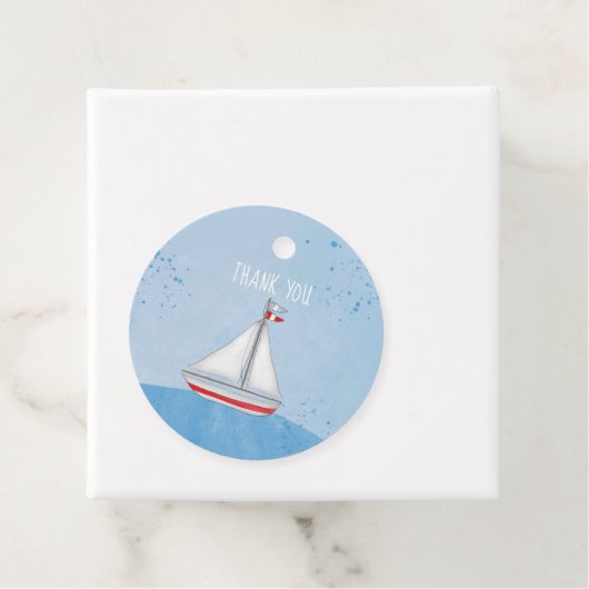 Baby shower Waterverf Nautical Cute Dank u Bedankjes Labels (In situ)