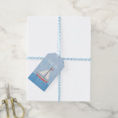 Baby shower Waterverf Nautisch Dank je wel Cadeaulabel (Met Touw)