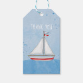Baby shower Waterverf Nautisch Dank je wel Cadeaulabel (Voorkant)