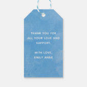 Baby shower Waterverf Nautisch Dank je wel Cadeaulabel (Achterkant)