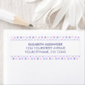 Baby shower Waterverf Patroon Paarse Typografie Etiket (Insitu)