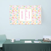 Baby shower Waterverf Patroon Spandoek (Beurs)