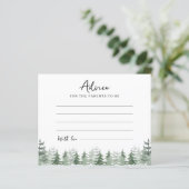 Baby shower Waterverf Pine-tree Advies voor Ouder (Staand voorkant)