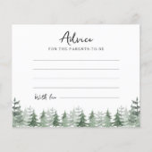 Baby shower Waterverf Pine-tree Advies voor Ouder (Voorkant)