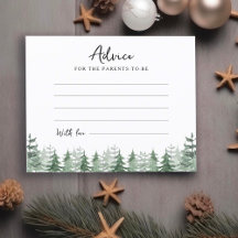 Baby shower Waterverf Pine-tree Advies voor Ouder