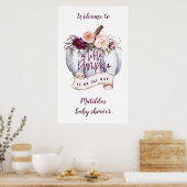 Baby shower waterverf poster (Keuken)