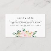 Baby shower waterverf roze girale game visitekaartje (Achterkant)