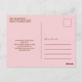 Baby shower Waterverf Roze Roze met flesjes Briefkaart (Achterkant)