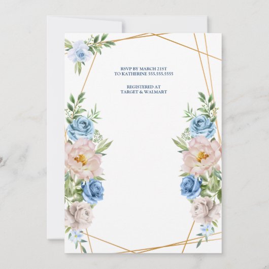 Baby Shower | Waterverf Roze walvisuitnodiging Kaart (Achterkant)