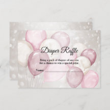 Baby shower Waterverf Roze Wit Ballonnen Feest