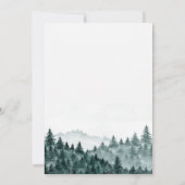 Baby shower waterverf rustige bosmontat kaart (Achterkant)