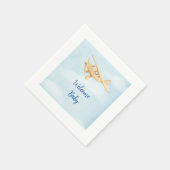 Baby shower Waterverf servetten (Hoek)