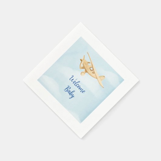 Baby shower Waterverf servetten (Hoek)