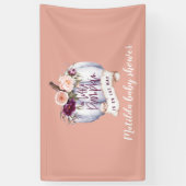 Baby shower waterverf spandoek (Verticaal)