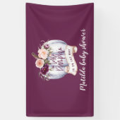 Baby shower waterverf spandoek (Verticaal)