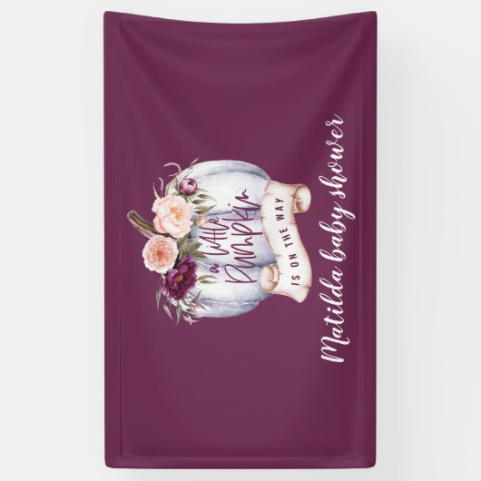Baby shower waterverf spandoek (Verticaal)