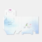 Baby shower Waterverf Swan Bedankdoosjes (Uitgevouwen)