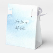 Baby shower Waterverf Swan Bedankdoosjes (Achterkant)