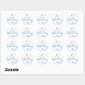 Baby shower Waterverf Swan Ronde Sticker (Vel)