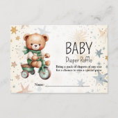 Baby shower Waterverf Teddy Bear Party Informatiekaartje (Voorkant)