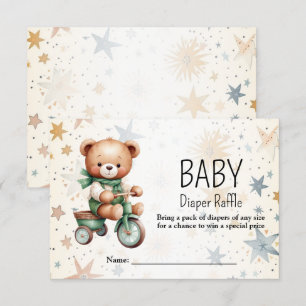Baby shower Waterverf Teddy Bear Party Informatiekaartje