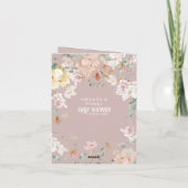 Baby shower waterverf van bosland bedankkaart (Achterkant)