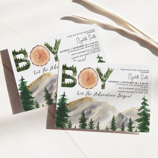 Baby shower Waterverf van  Kaart