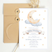 Baby shower Waterverf van pasta's en sterren Kaart