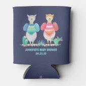 Baby shower Waterverf voor Llama en Cacti Blikjeskoeler (Voorkant)