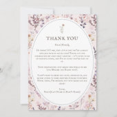 Baby shower Waterverf, Wildflower Dank u kaart (Voorkant)